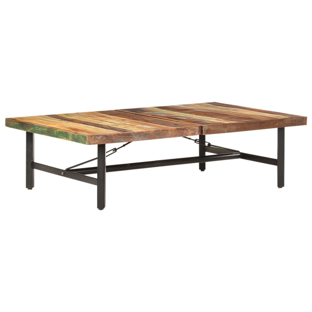 Coffee Table | Multicolour | Solid Reclaimed Wood, Powder-Coated Iron