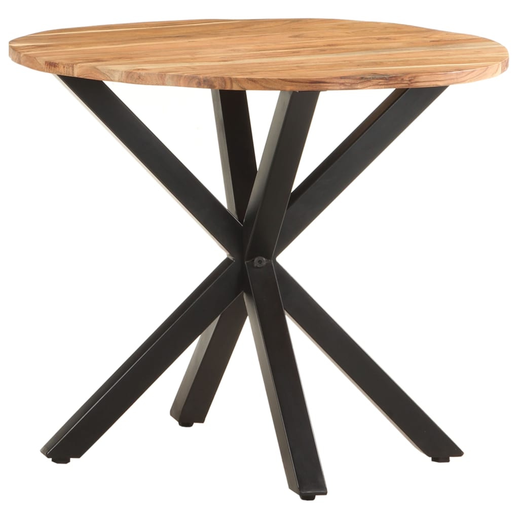 Side Table 26.8"x26.8"x22" Solid Acacia Wood