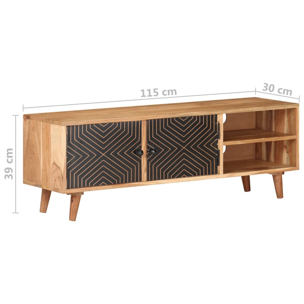 TV Cabinet | Natural | Solid Acacia wood | Medium | TV Cabinet