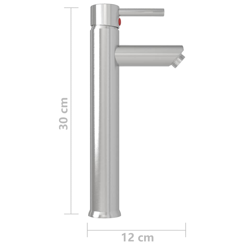 Bathroom Mixer Tap Silver 12x30 cm