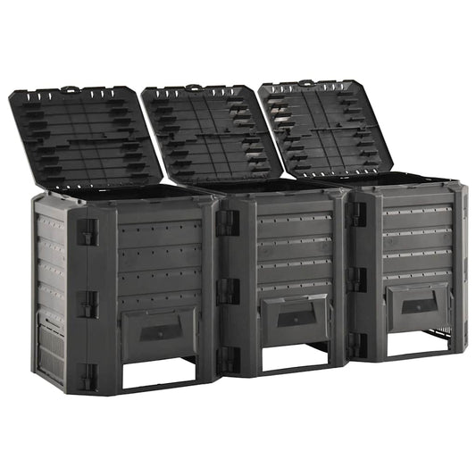 Composter | Black | 100% PP | Large | Composter | Rectangular | Modern