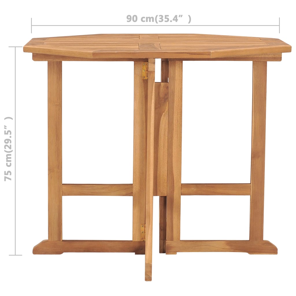 Dining Table Teak Solid Teak wood Compact Foldable