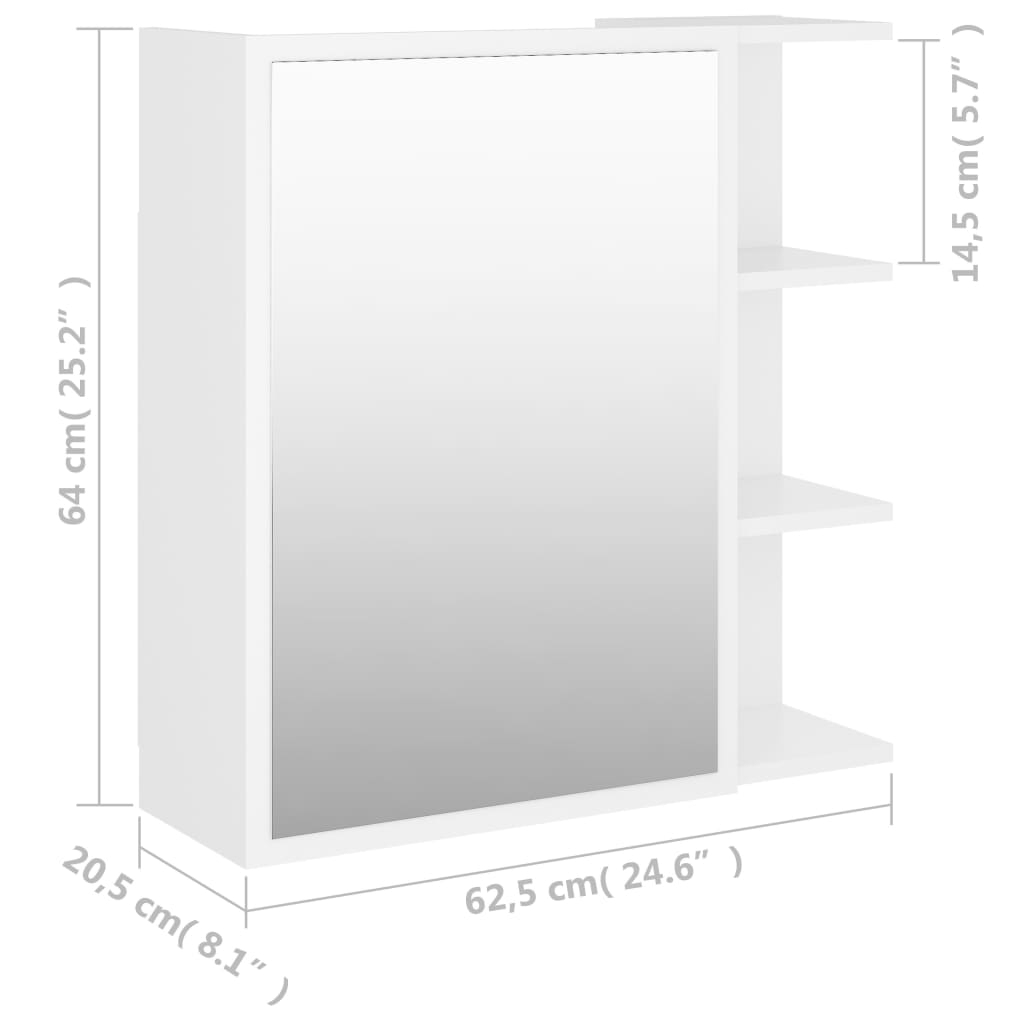 Mirror Cabinet | White | Engineered wood, Acrylic | Medium