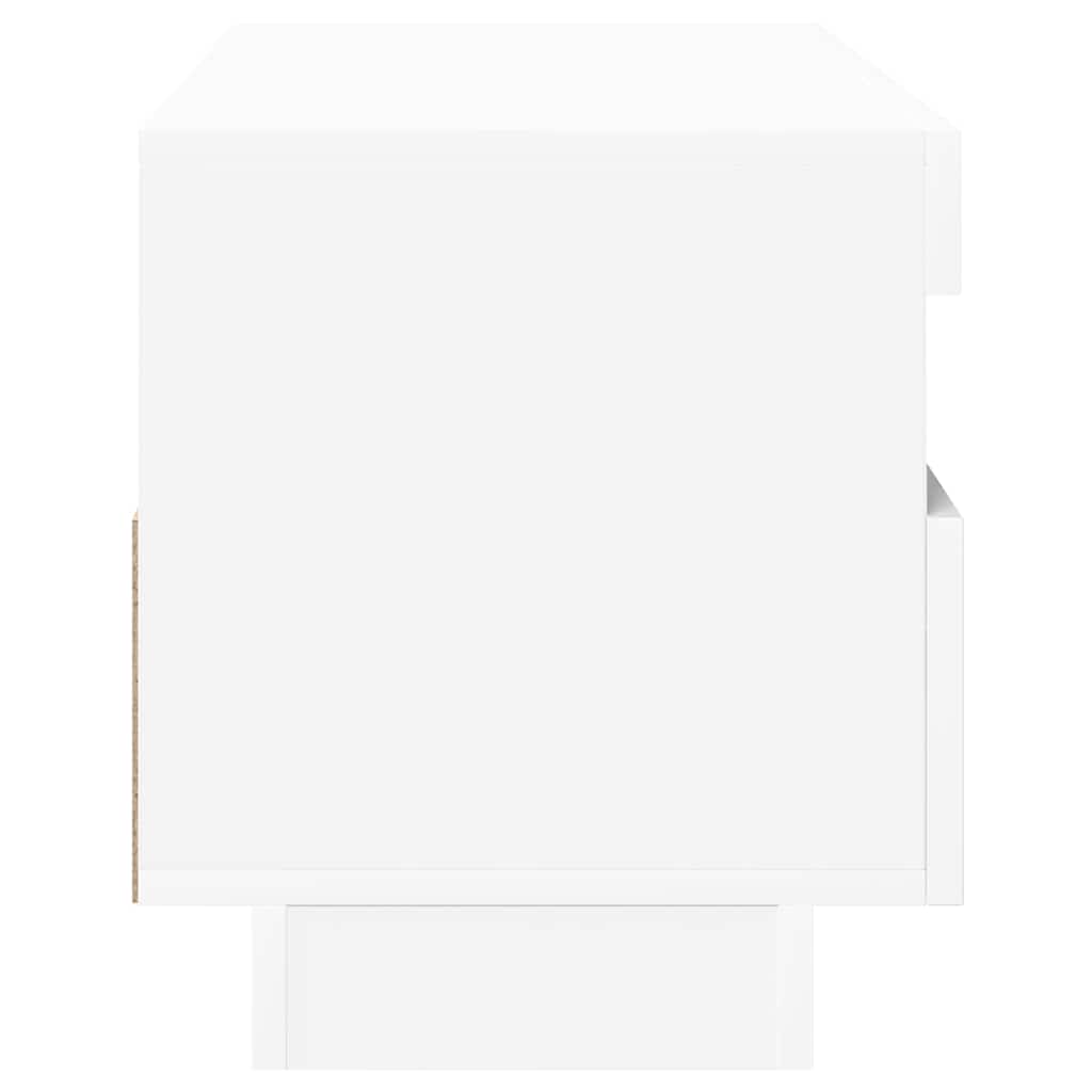 804454 vidaXL TV Cabinet with LED Lights White 100x35x40 cm