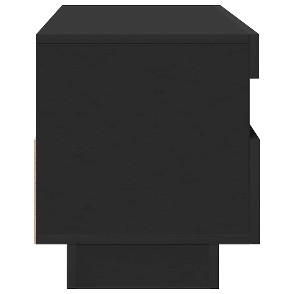 804455 vidaXL TV Cabinet with LED Lights Black 100x35x40 cm