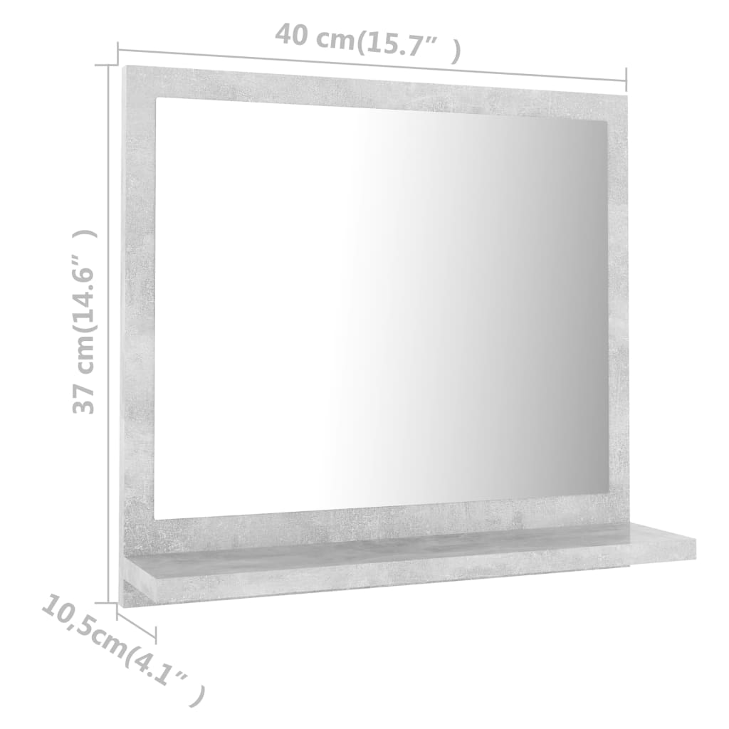 Mirror | Concrete grey | Engineered wood, acrylic | Medium | Wall Mirror