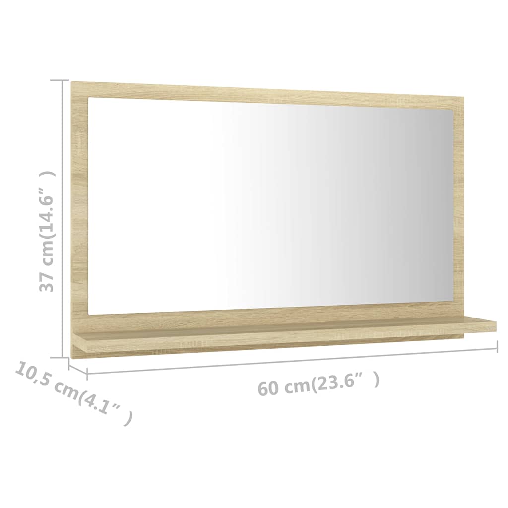 Mirror | Sonoma oak | Engineered wood, acrylic | 60x10.5x37 cm