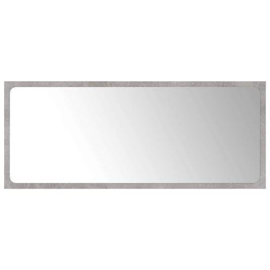 804626 vidaXL Bathroom Mirror Concrete Grey 90x1,5x37 cm Engineered Wood