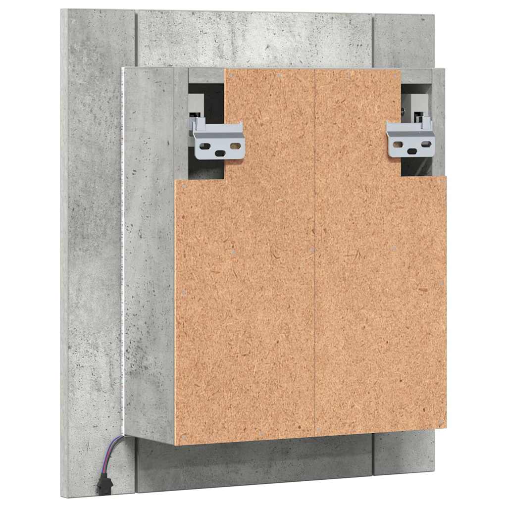 Led Mirror Cabinet | Concrete grey | Engineered wood, acrylic | Medium