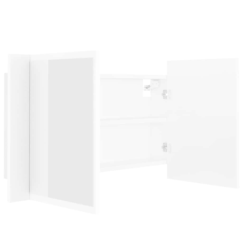 LED Bathroom Mirror Cabinet White 80x12x45 cm Acrylic