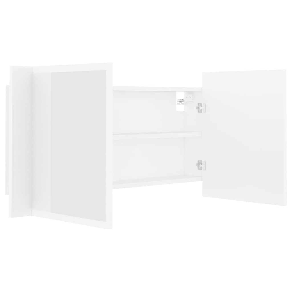 Led Mirror Cabinet | White | Engineered wood, acrylic | 90 x 12 x 45 cm