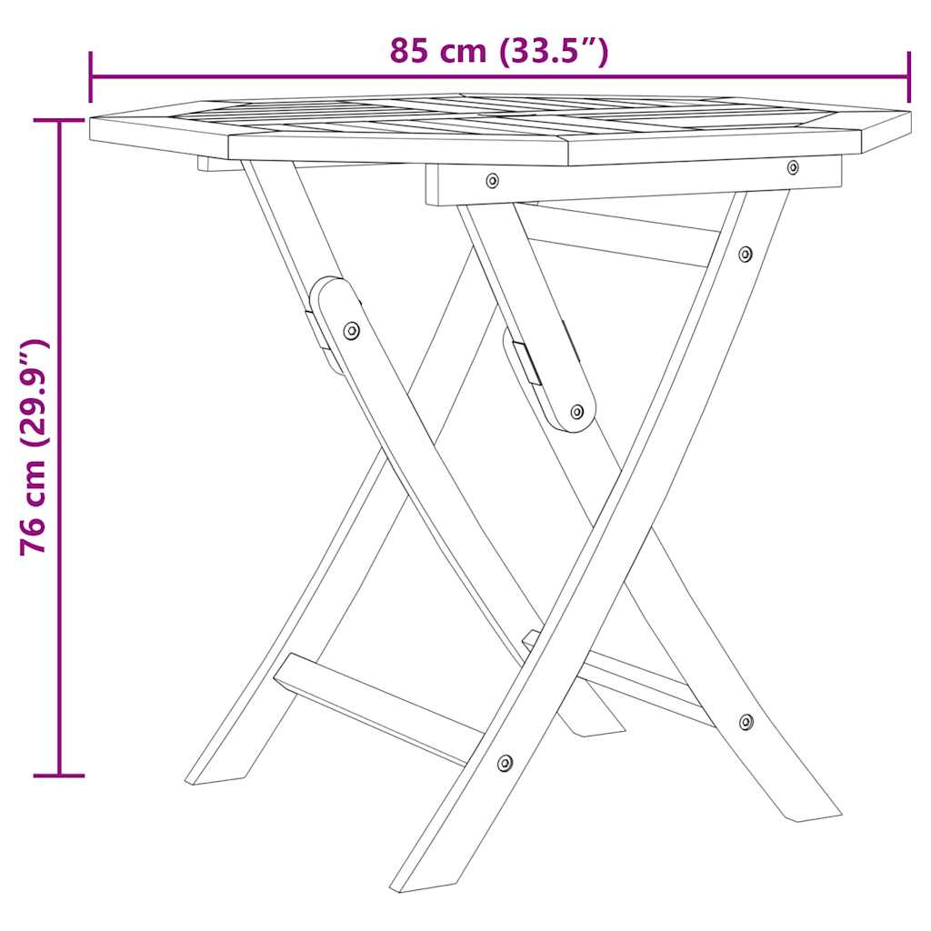 5 Piece Garden Dining Set Solid Teak Wood