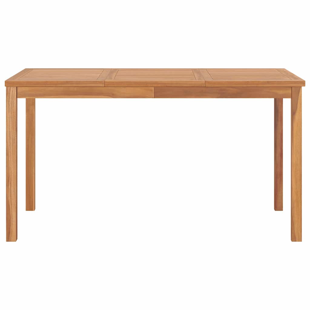 7 Piece Garden Dining Set 140x80 cm Solid Teak Wood