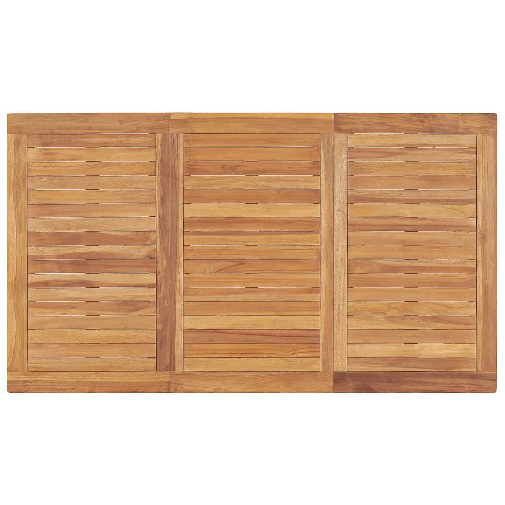 5 Piece Garden Dining Set 140x80 cm Solid Teak Wood
