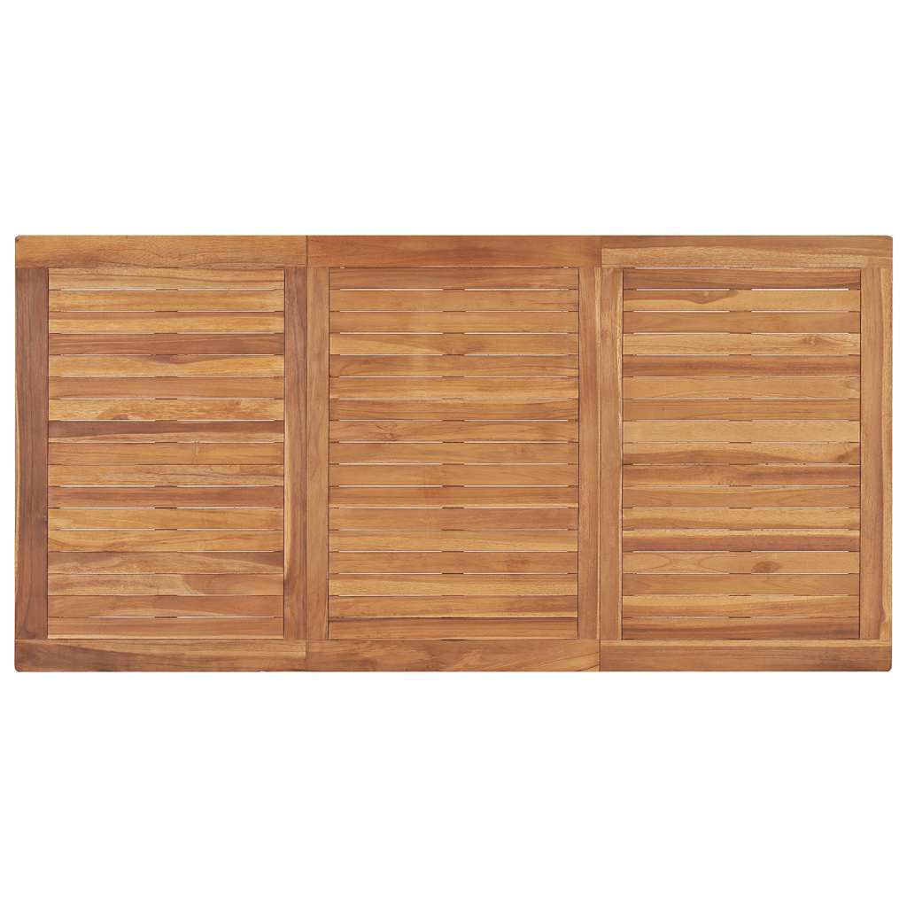 5 Piece Garden Dining Set 160x80 cm Solid Teak Wood