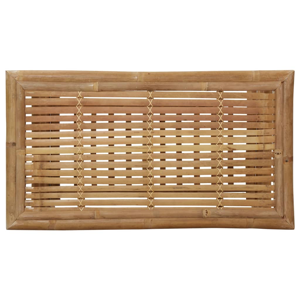 4 Piece Patio Lounge Set with Cushions Bamboo