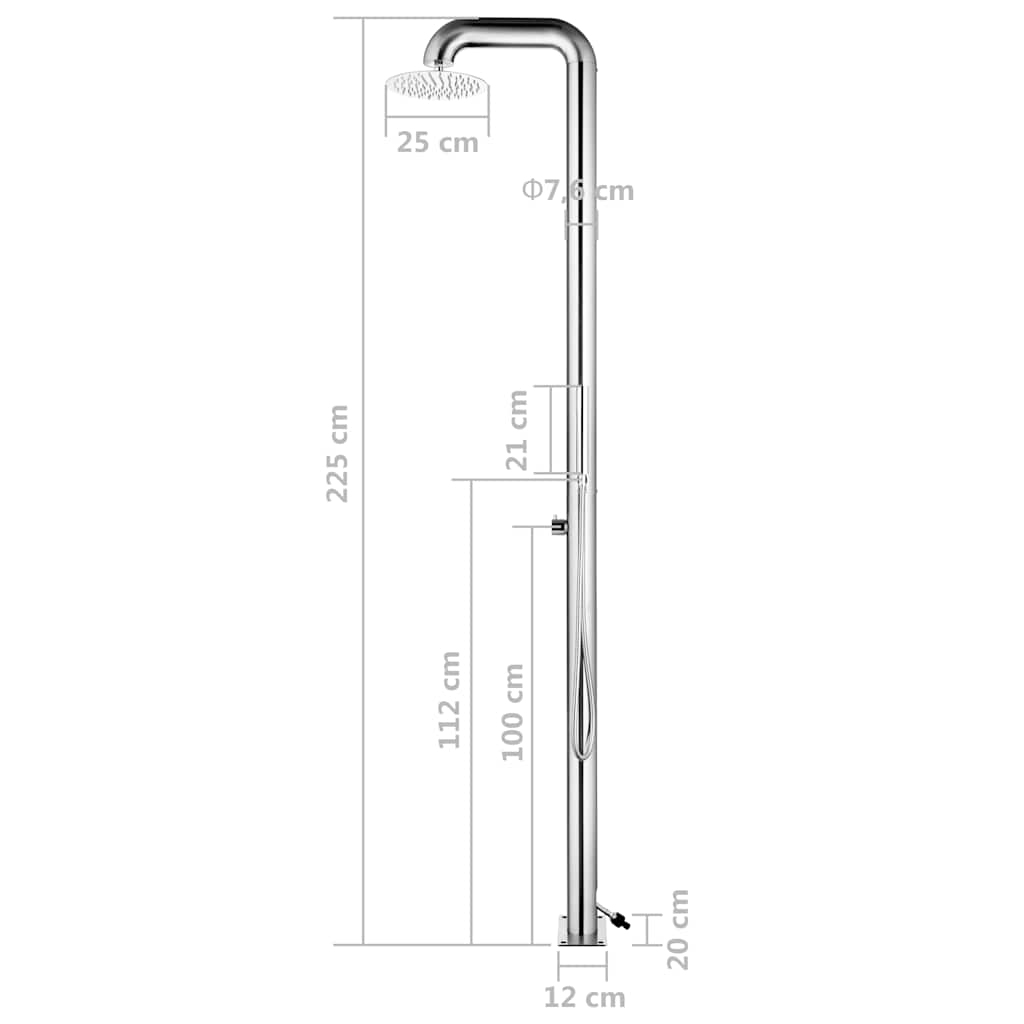 Garden Shower | Stainless Steel | Stainless Steel 304 | Tall | Durable