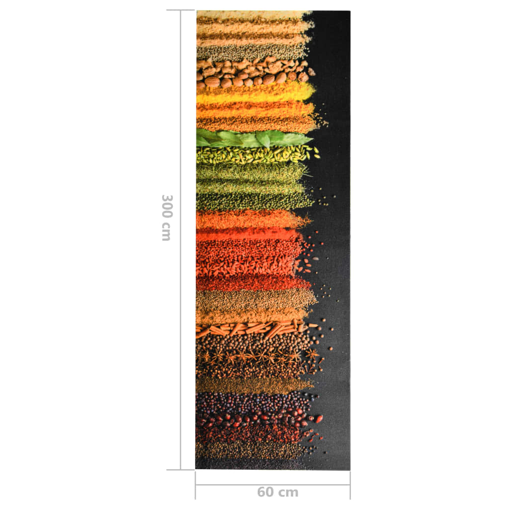Kitchen Carpet | Multicolour | Polyamide, Latex | 60x300 cm