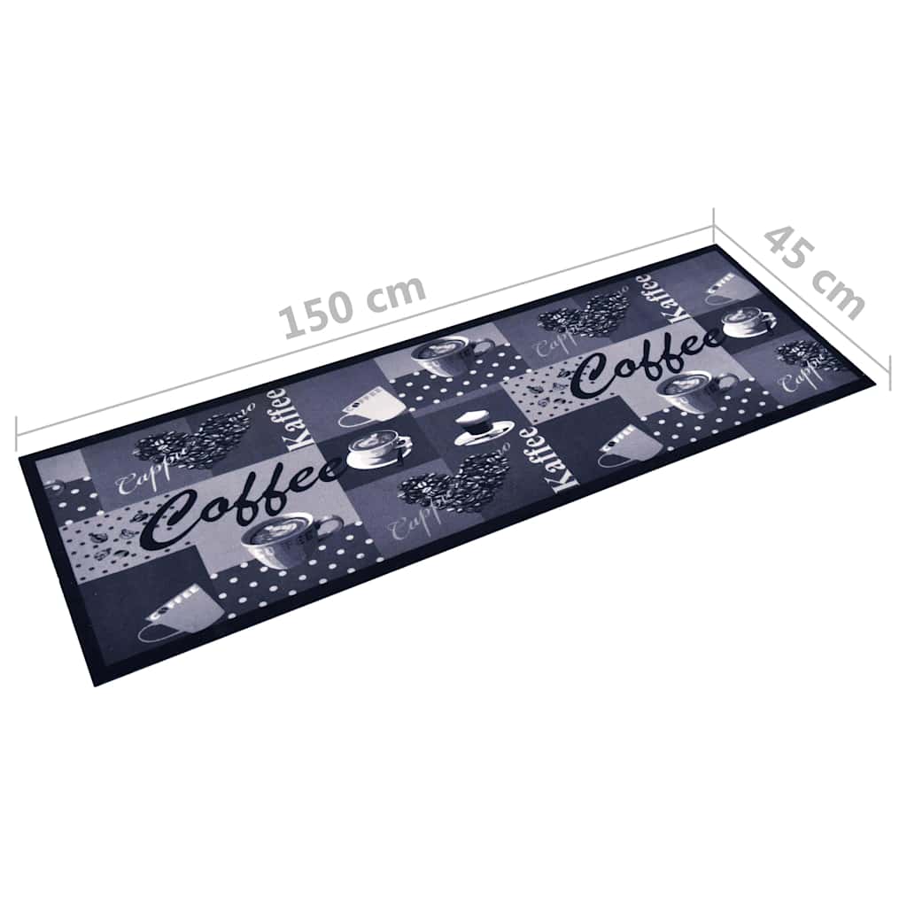 Kitchen Carpet | Coffee Blue | Polyamide top with latex backing