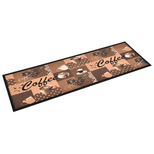 Kitchen Carpet | Coffee brown | Polyamide, Latex | 300x60 cm | Non-slip