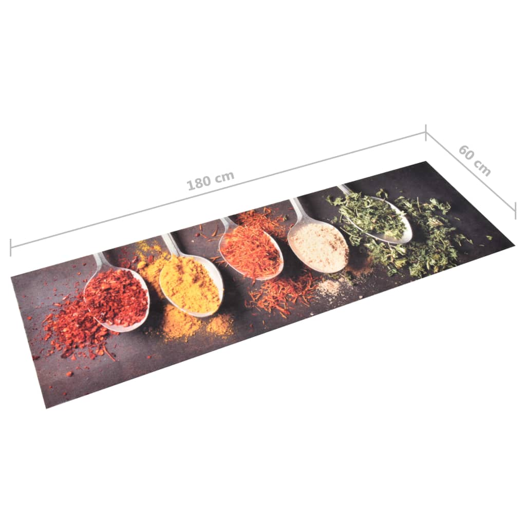 Kitchen Carpet | Colourful | Polyamide | 60 x 180 cm | Kitchen Carpet
