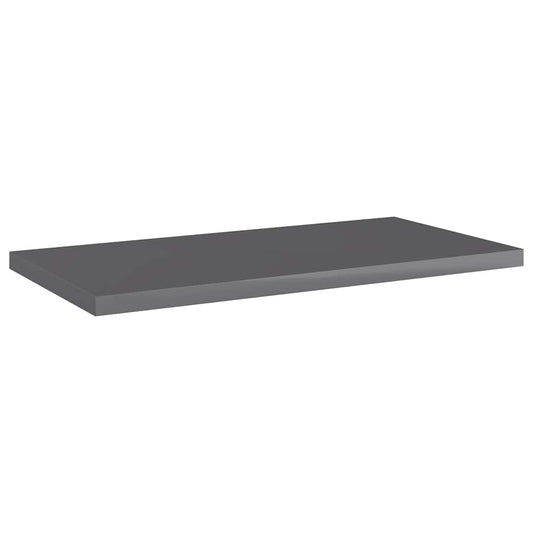 805153 vidaXL Bookshelf Boards 8 pcs High Gloss Grey 40x20x1,5 cm Engineered Wood