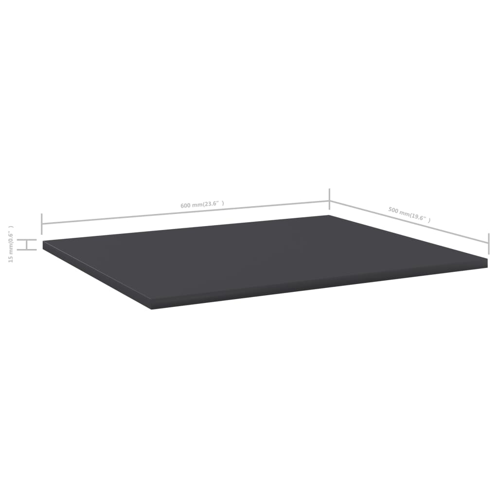 Bookshelf Boards 4 pcs Gray 23.6"x19.7"x0.6" Engineered Wood