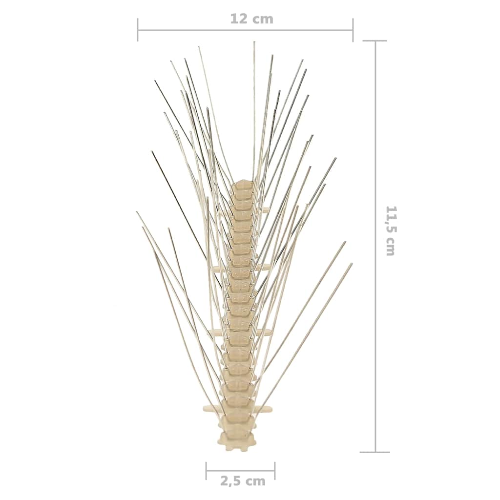 4-row Plastic Bird & Pigeon Spikes Set of 20 10 m