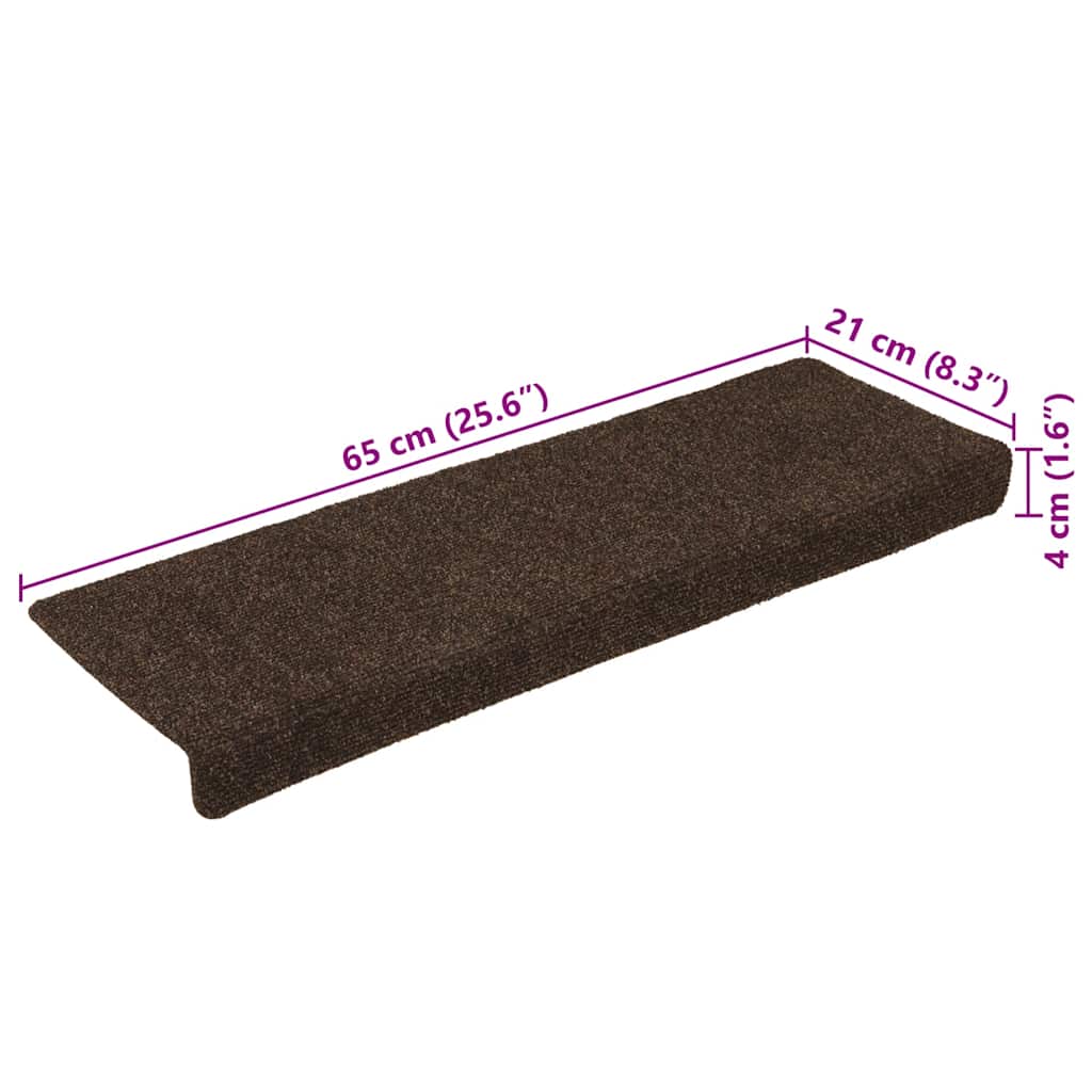 Brown Carpet Stair Tread | Set of 15