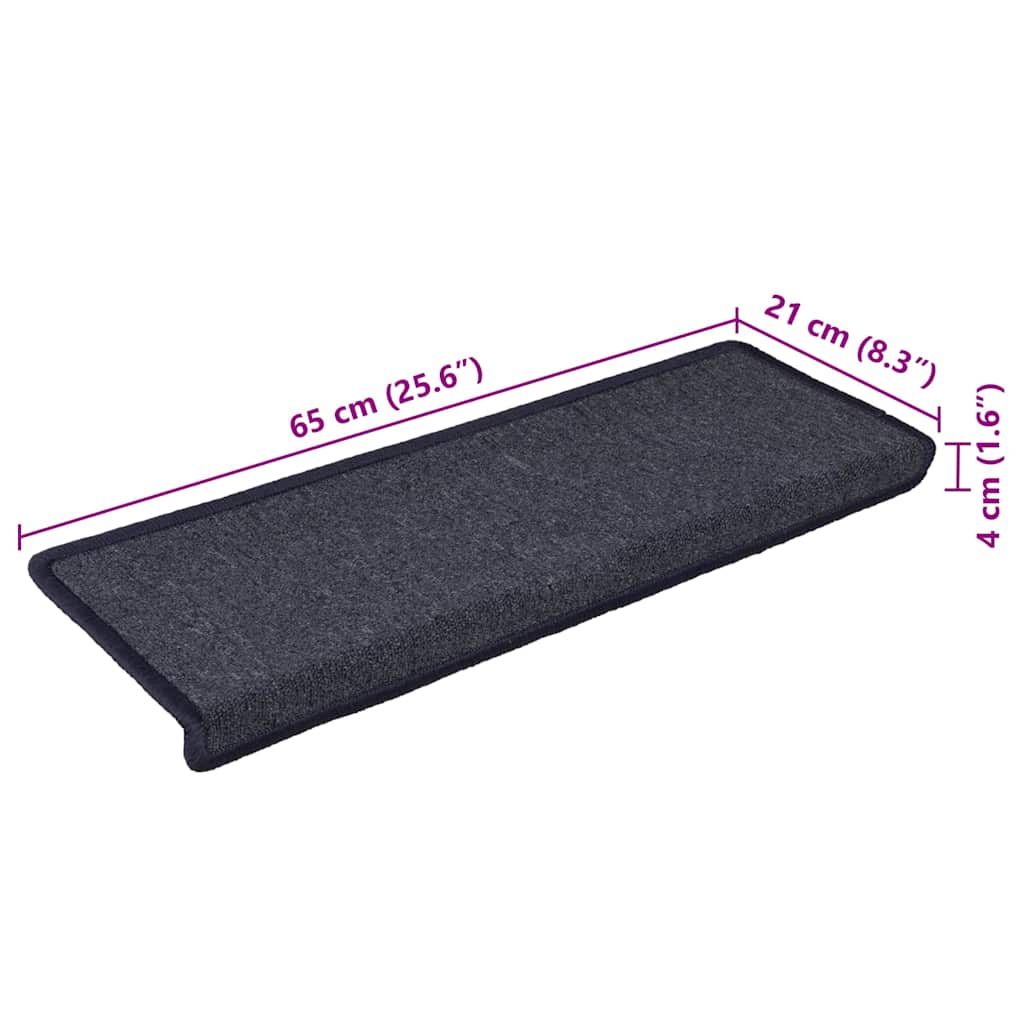 Stair Tread | Set of 15 | Grey and Blue