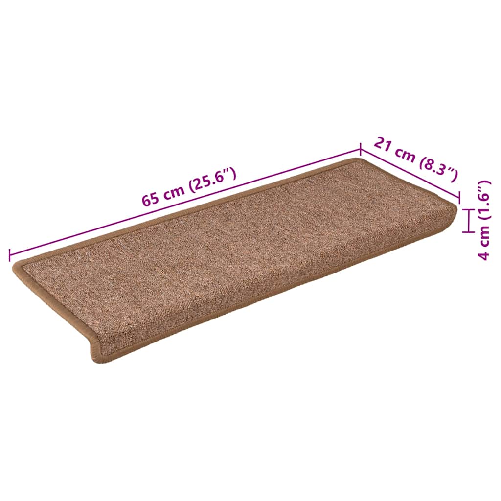 Stair Tread | Set of 15 | Brown