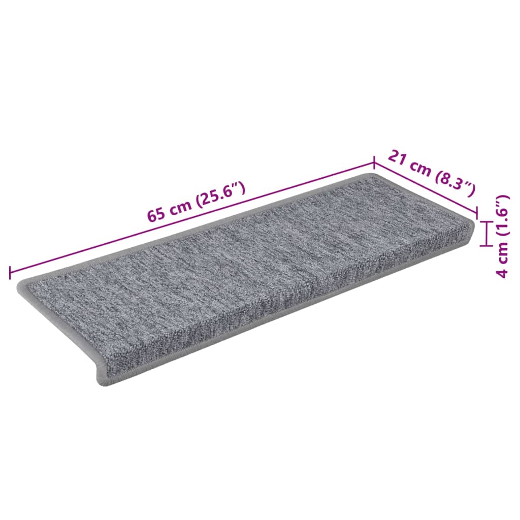 Stair Tread | Set of 15 | White and Grey