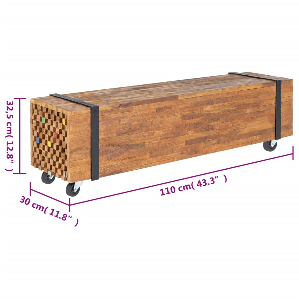 Tv Stand | Natural Teak | Solid Teak Wood | Medium | Tv Stand