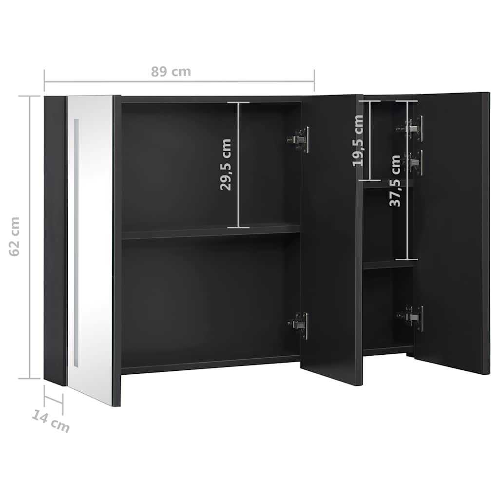 LED Bathroom Mirror Cabinet 35"x5.5"x24.4