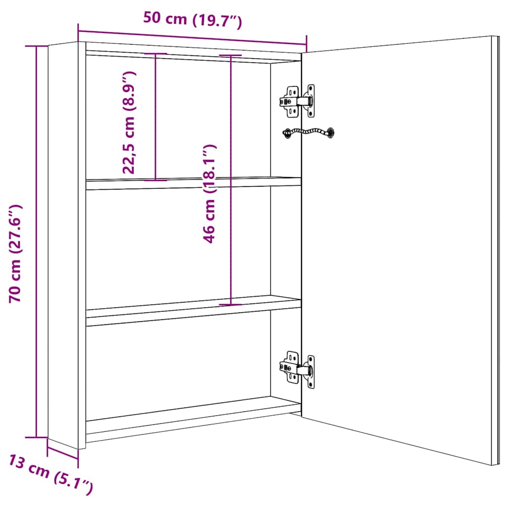 Bathroom Cabinet | Anthracite | MDF | Medium | Bathroom Cabinet