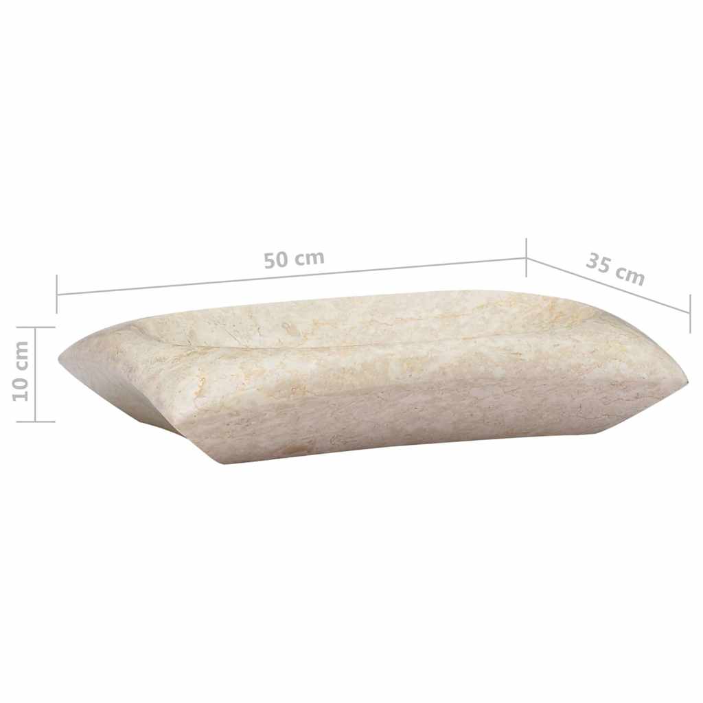 Sink Cream 50x35x10 cm Marble