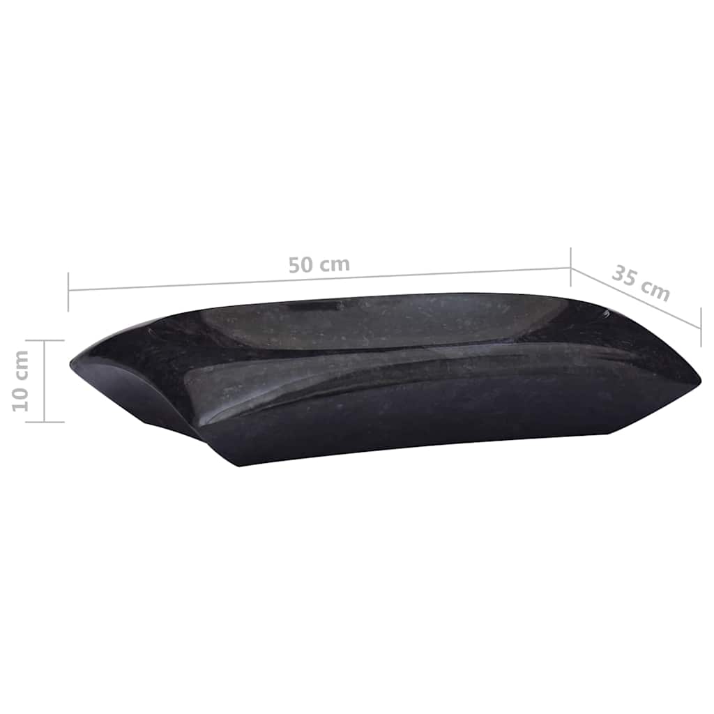 Sink Black 50x35x10 cm Marble