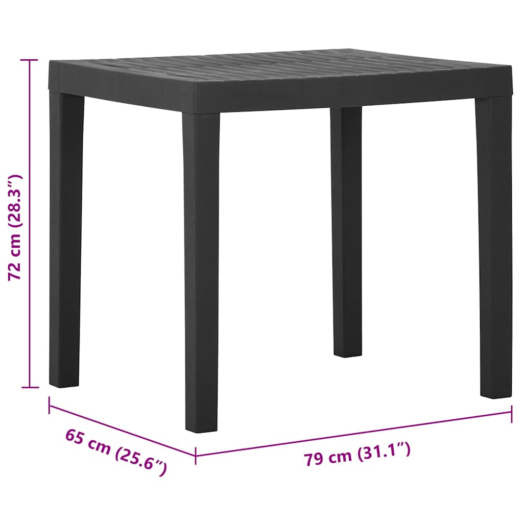Garden Table | Grey | Plastic | Medium | Durable | Garden Table