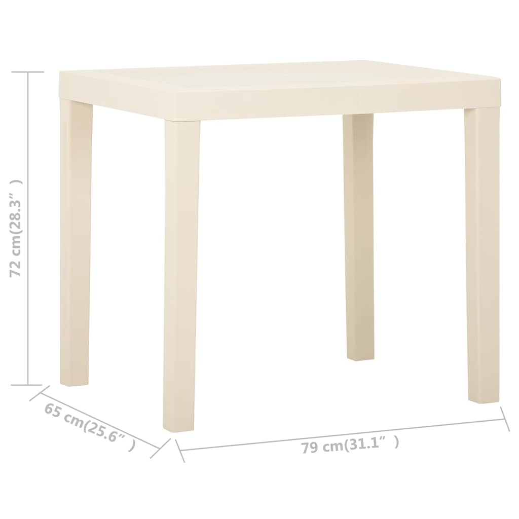 Garden Table | White | Plastic | Medium | Light Weight | Garden Table