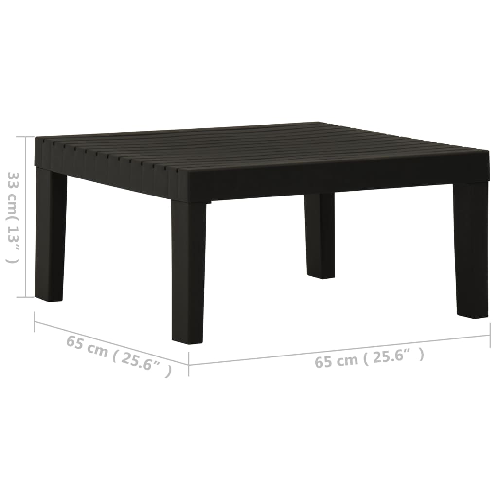 Lounge Table | Grey | Plastic | 65 x 65 x 33 cm | Light Weight