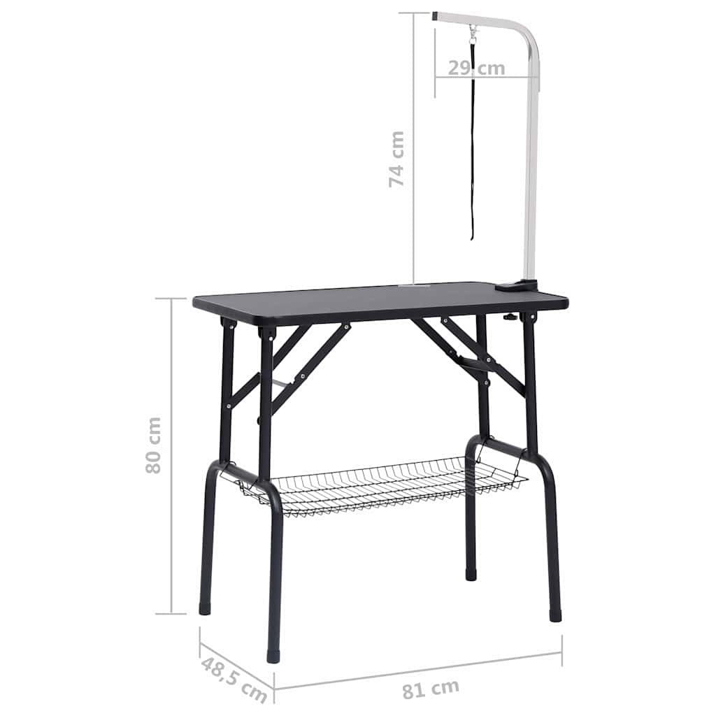 Dog Grooming Table | Black and silver