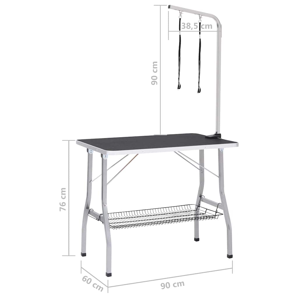 Dog Grooming Table | Black and Silver
