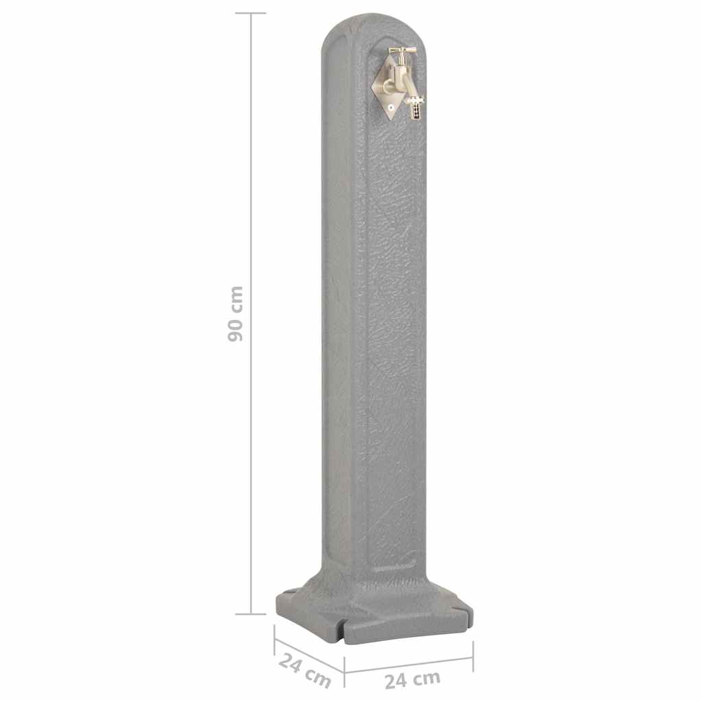 Garden Tanker with Faucet Light Grey Stone Look