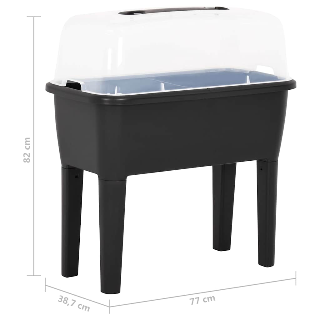 Raised Bed | Anthracite | Polypropylene | Medium | Height-Adjustable