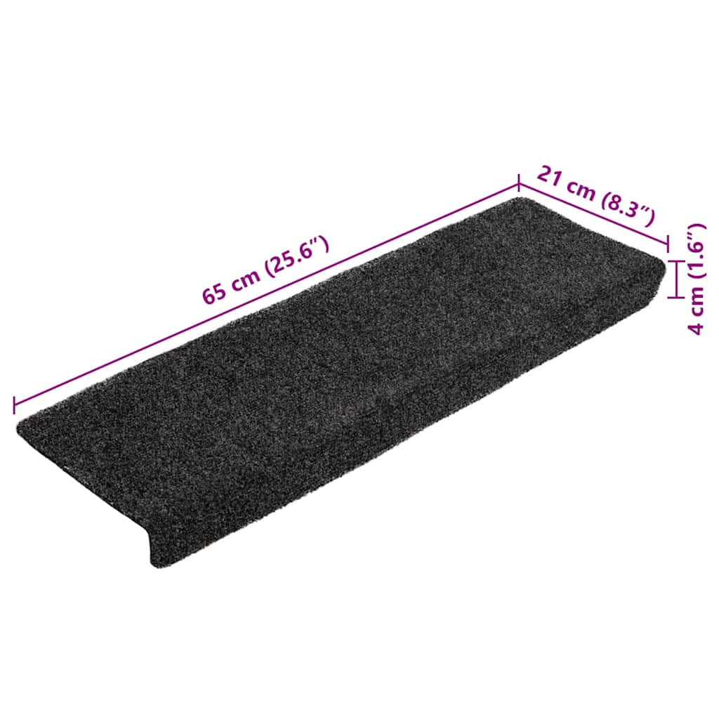 Carpet Stair Tread | Set of 10 | Grey