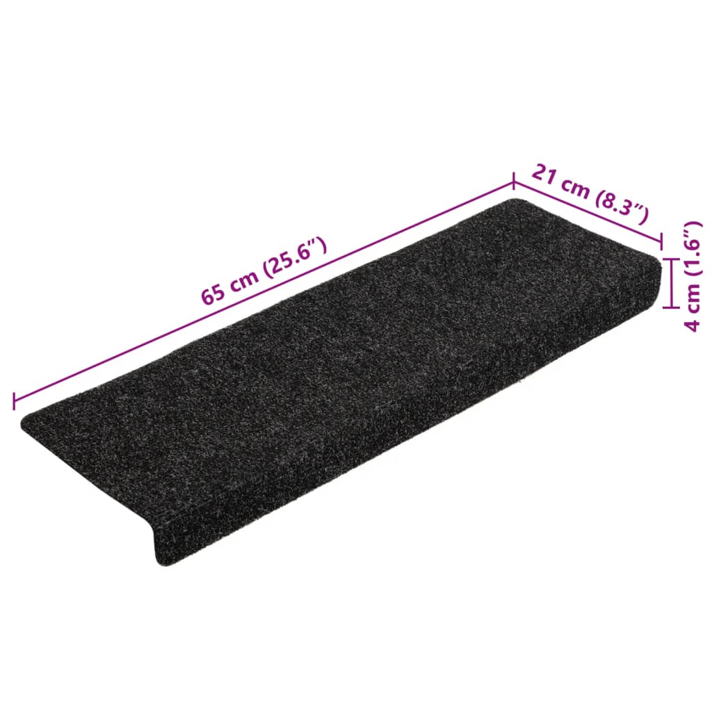 Carpet Stair Tread | Set of 10 | Black