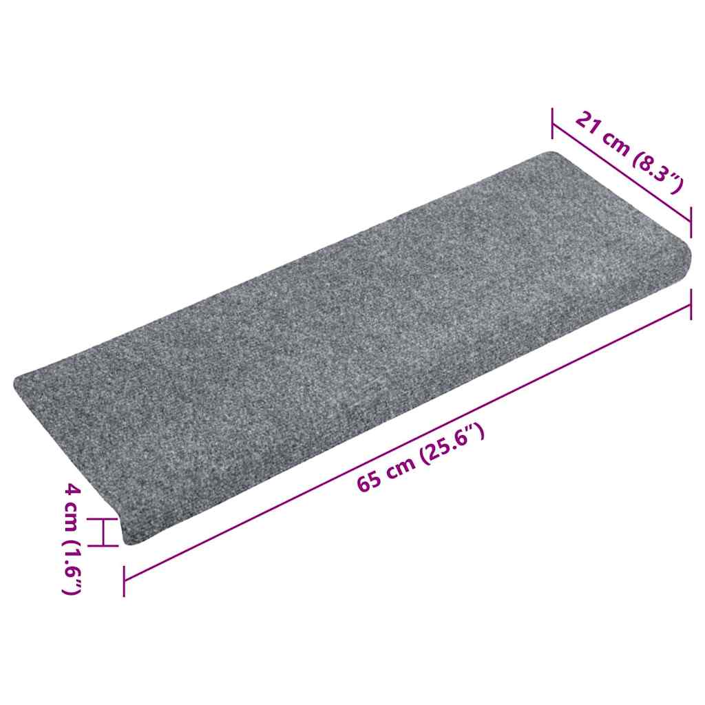 Carpet Stair Tread | Set of 5 | Light Grey