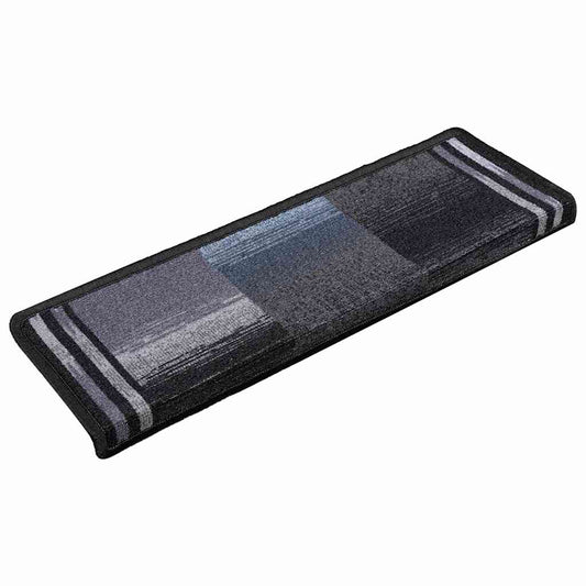 Stair Mats Self-adhesive 5 pcs 65x21x4 cm Black and Grey