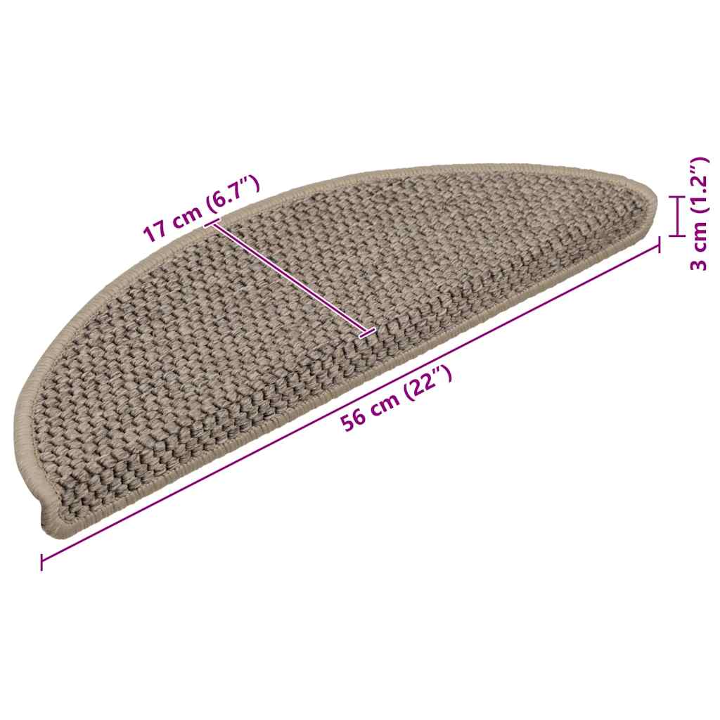 Stair Mat | Set of 15 | Dark beige