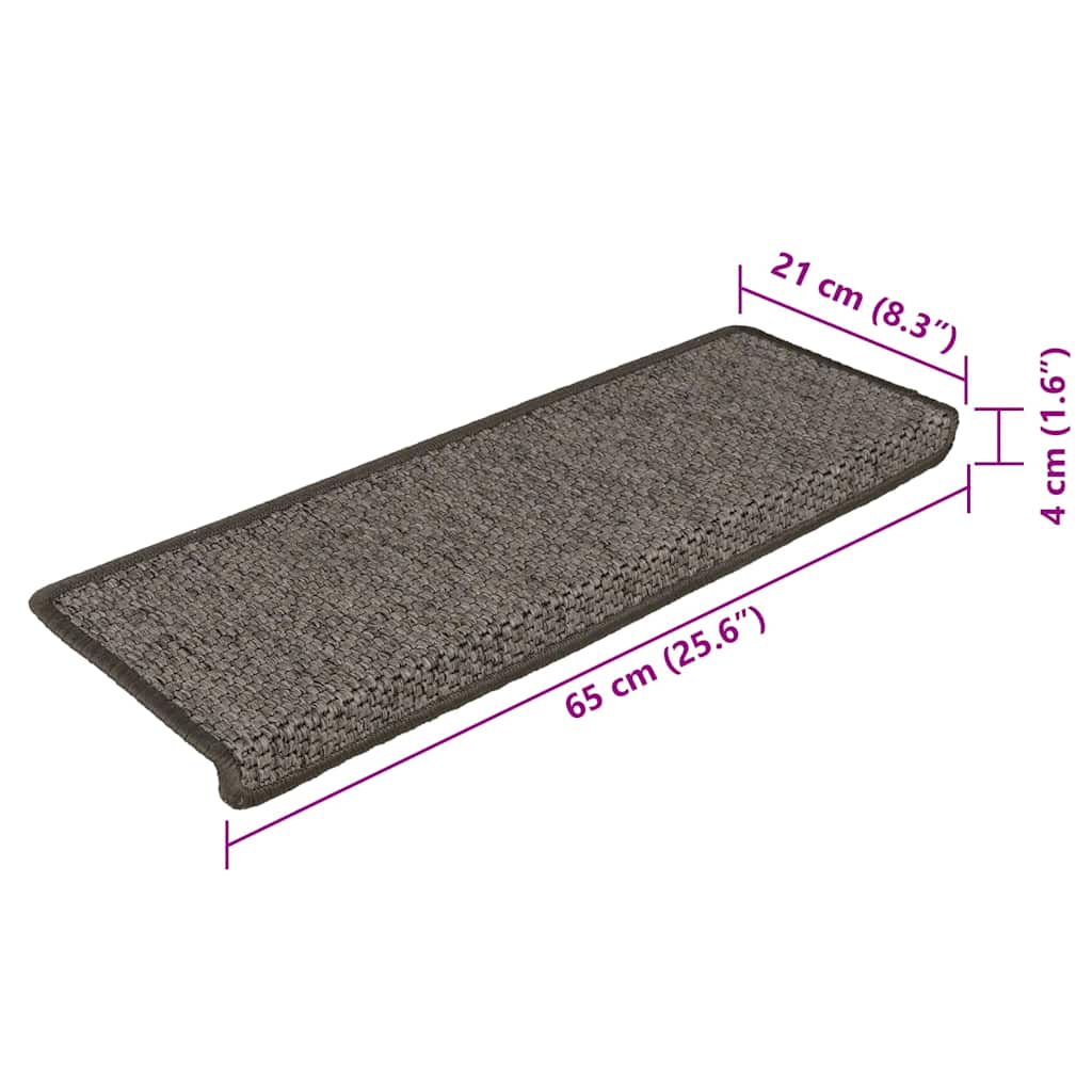 Stair Mat | Set of 15 | Grey and Beige